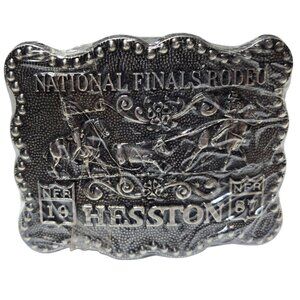 1987 NFR Rodeo Belt Buckle NOS Team Roping National Finals Cowboy Vintage